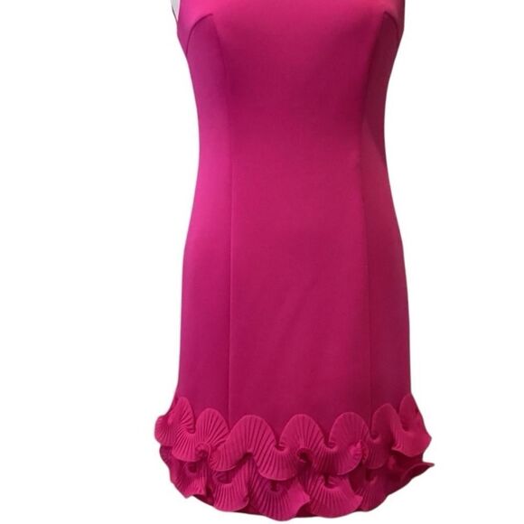 Eliza J Fuchsia Sheath Lined Dress Sz 6 - Picture 6 of 12